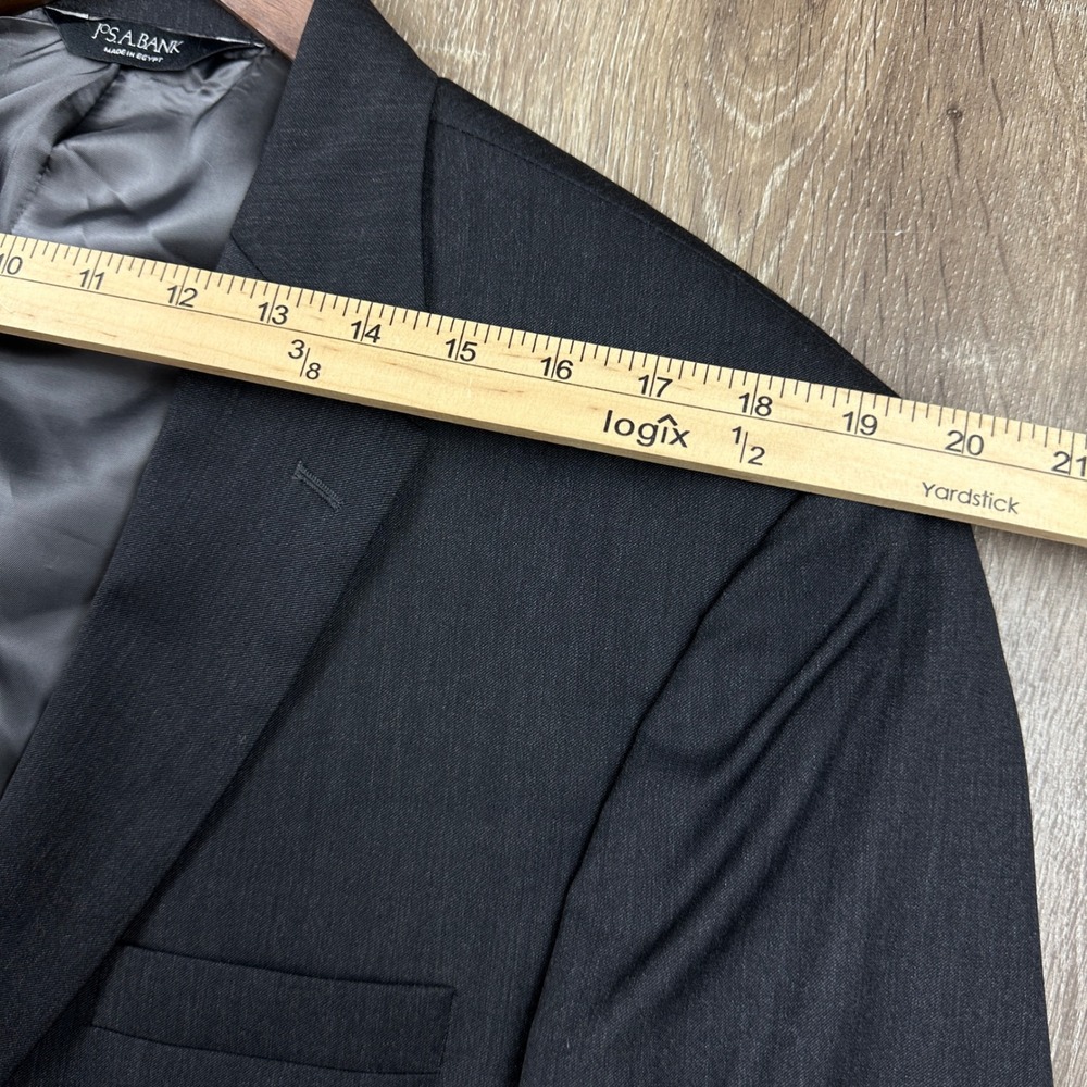 Jos A Bank Signature Collection Wool Blazer 44S Charcoal Grey Suit Jacket - Picture 11 of 11